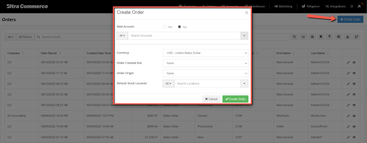 Order Management - Ultra Commerce - Training